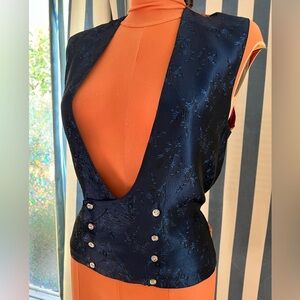 Vintage patterned double breasted vest